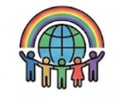 Globe with diverse people icon representing inclusivity